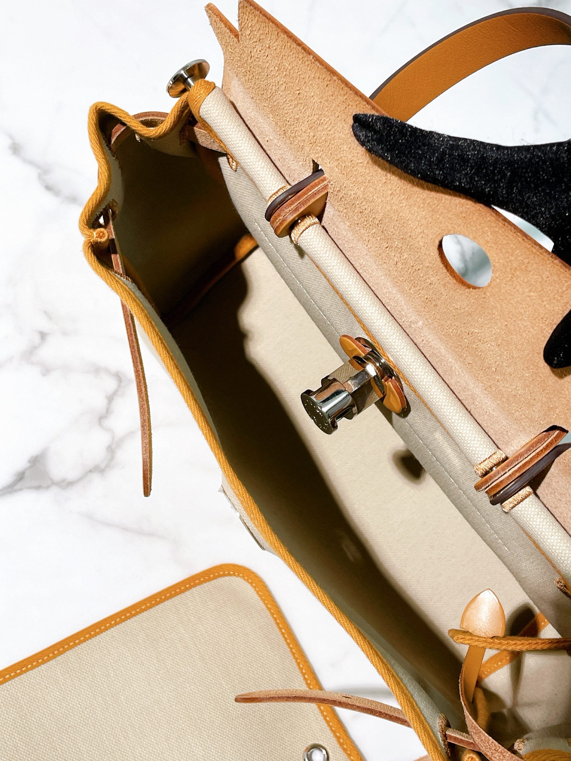 HERMES HERBAG 31, Beton/Naturel Sable/Silver