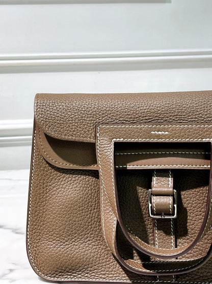 HERMES HALZAN 25, Etoupe/Silver