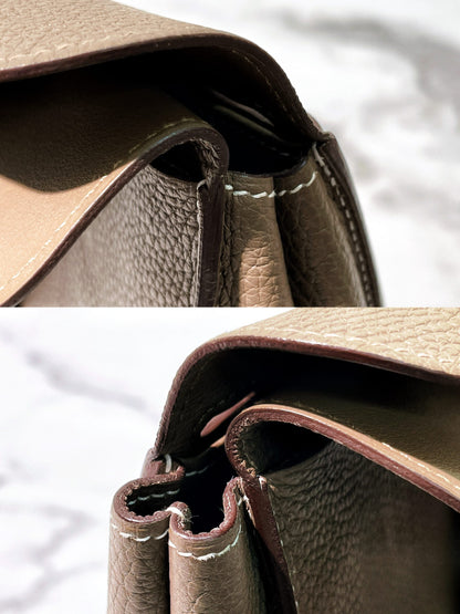 HERMES HALZAN 25, Etoupe/Silver