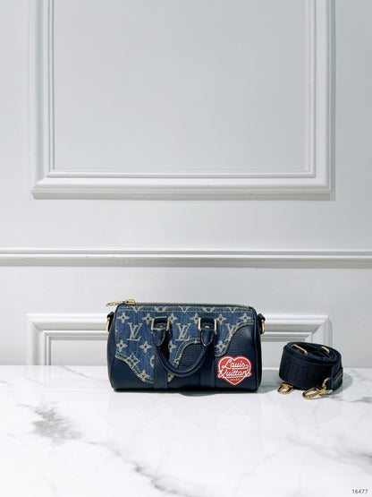 LV KEEPALL XS, Denim