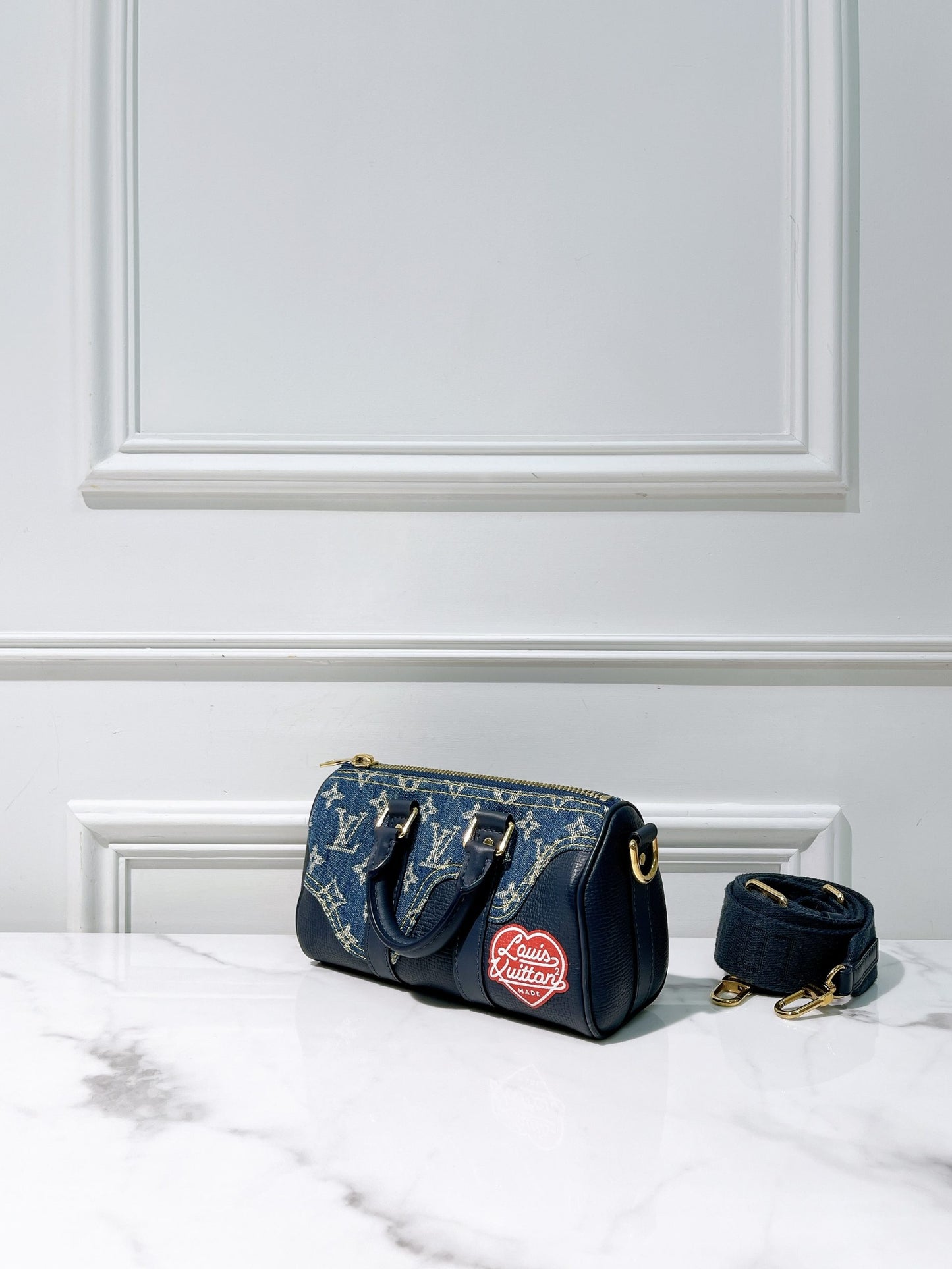 LV KEEPALL XS, Denim