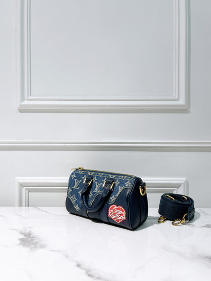 LV KEEPALL XS, Denim