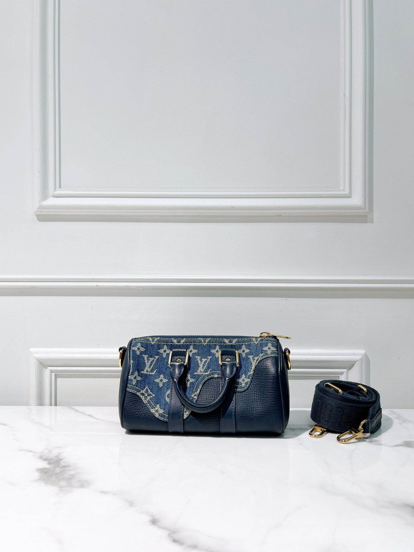 LV KEEPALL XS, Denim