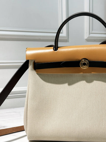 HERMES HERBAG 31, Beton/Ebene/Nature Sable/Noir/Gold