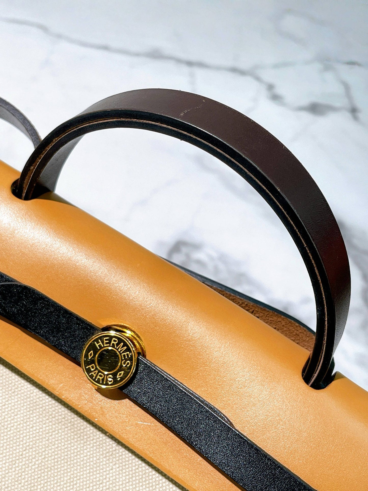 HERMES HERBAG 31, Beton/Ebene/Nature Sable/Noir/Gold