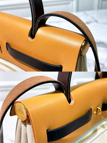 HERMES HERBAG 31, Beton/Ebene/Nature Sable/Noir/Gold