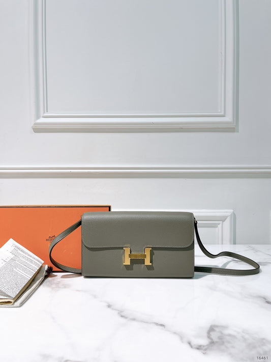 HERMES CONSTANCE TO GO, Gris Meyer/Gold