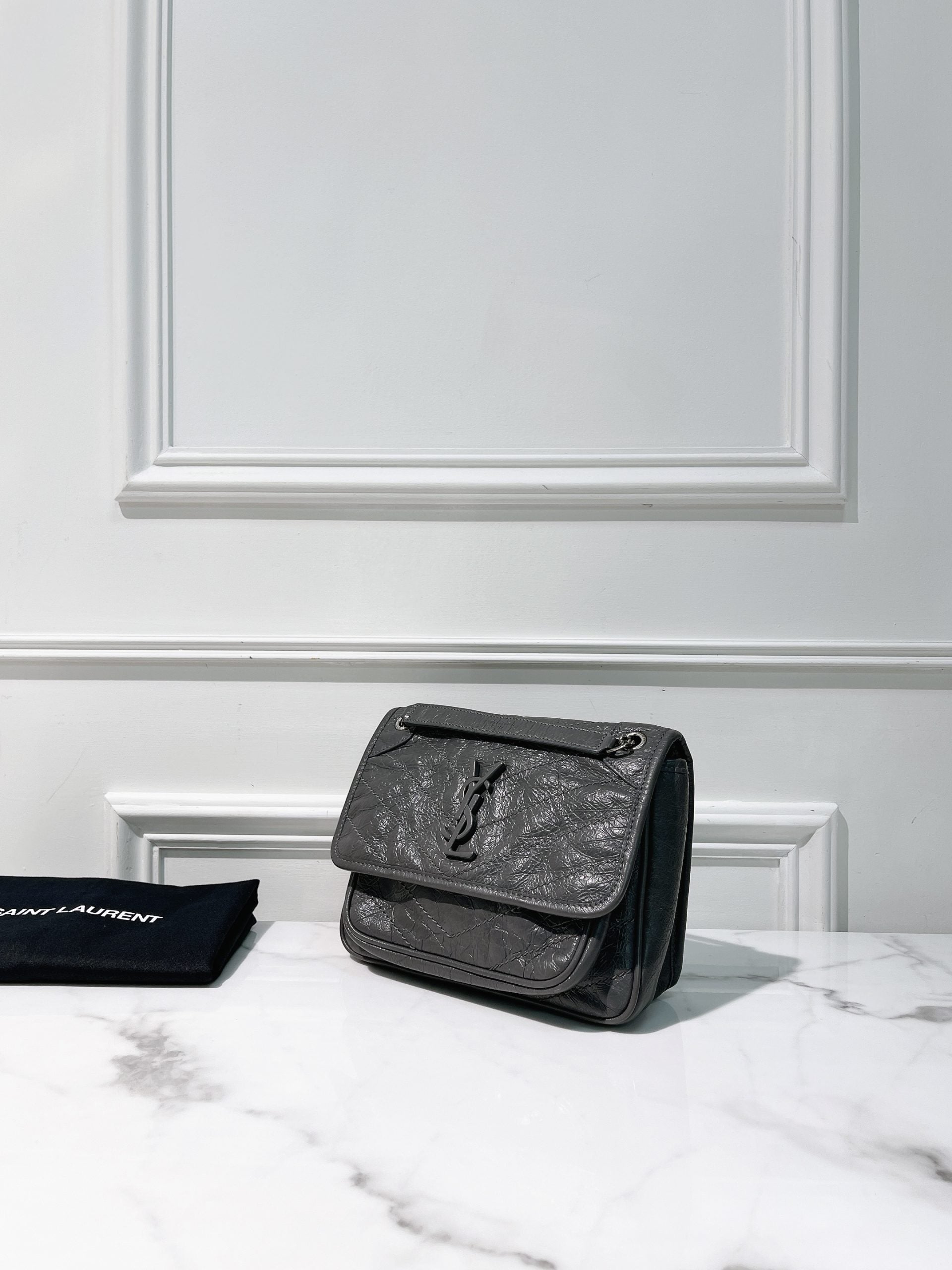 YSL NIKI BABY, Grey/Silver