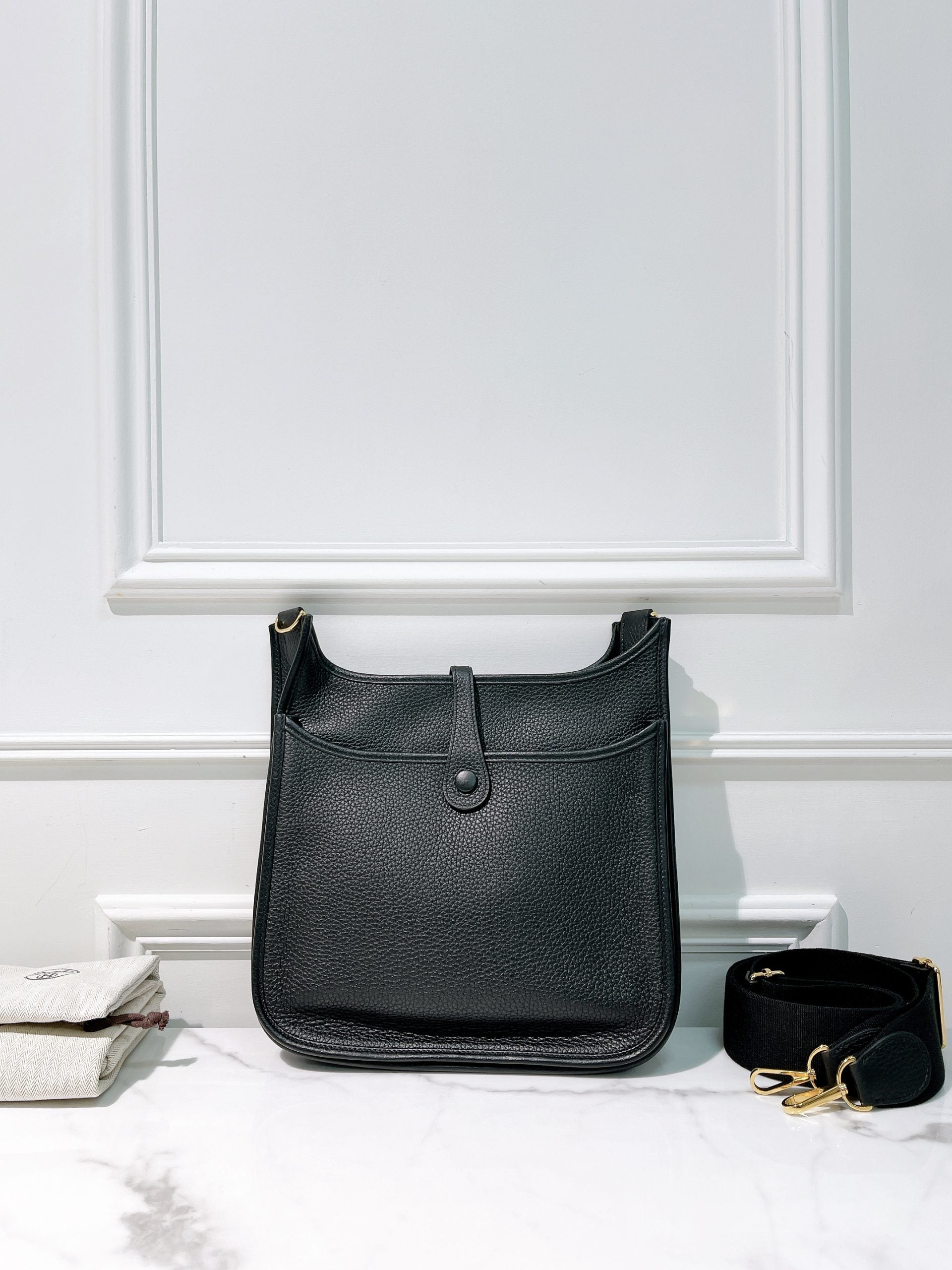 HERMES EVELYNE 29, Black/Gold