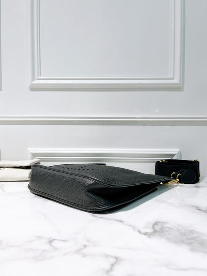 HERMES EVELYNE 29, Black/Gold