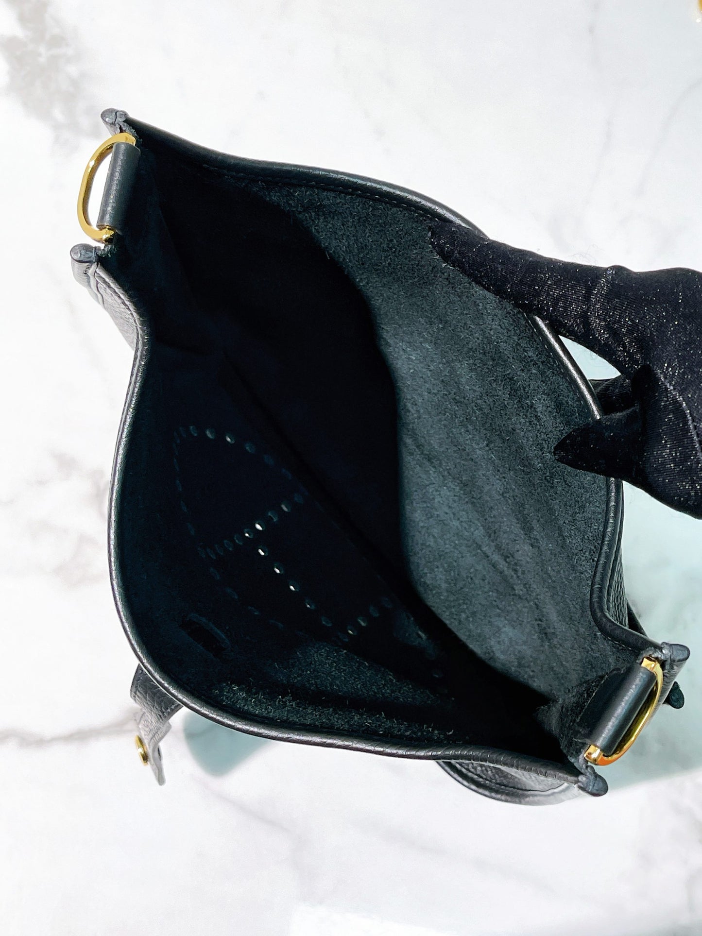 HERMES EVELYNE 29, Black/Gold