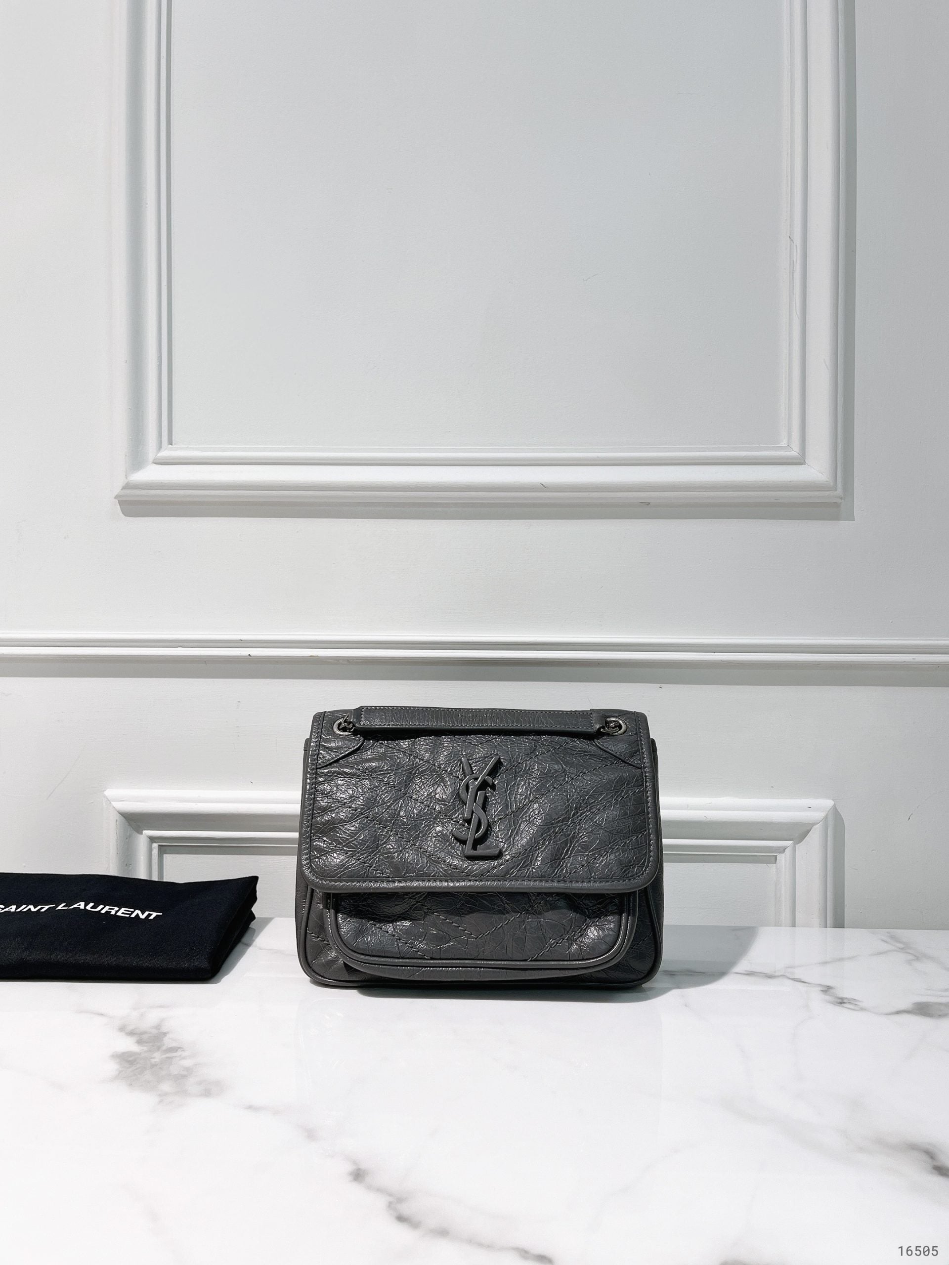 YSL NIKI BABY, Grey/Silver