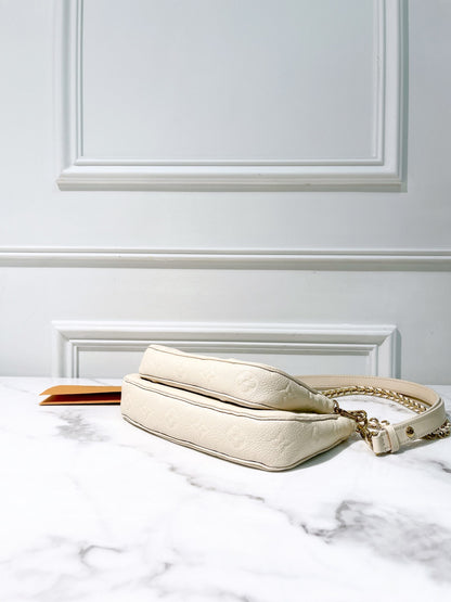 LV MULTI POCHETTE ACCESSOIRES, Creme/Gold