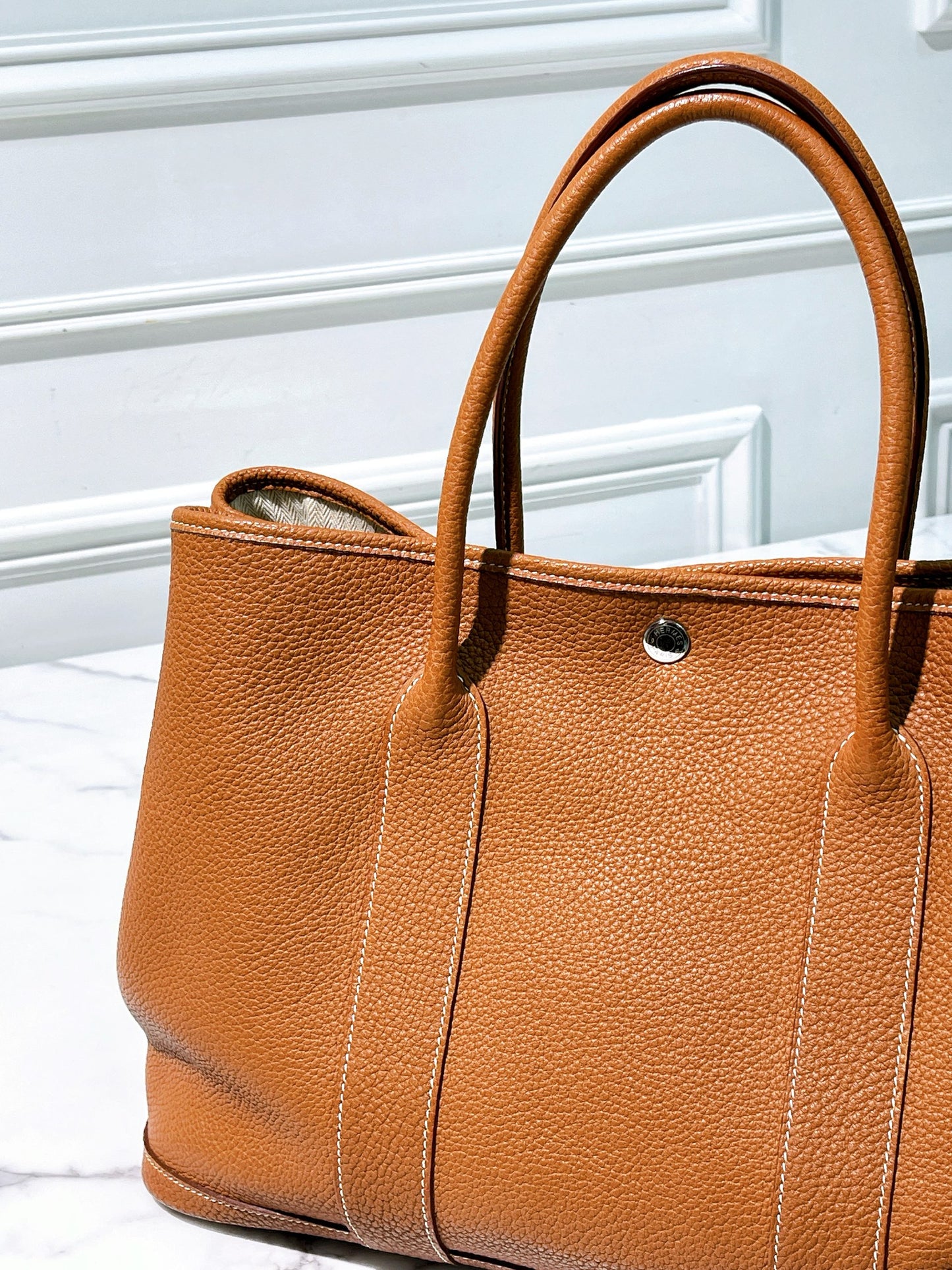 HERMES GARDEN PARTY 36, Gold/Silver