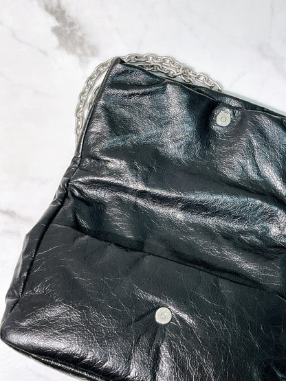 BALENCIAGA MEDIUM MONACO, Black/Silver