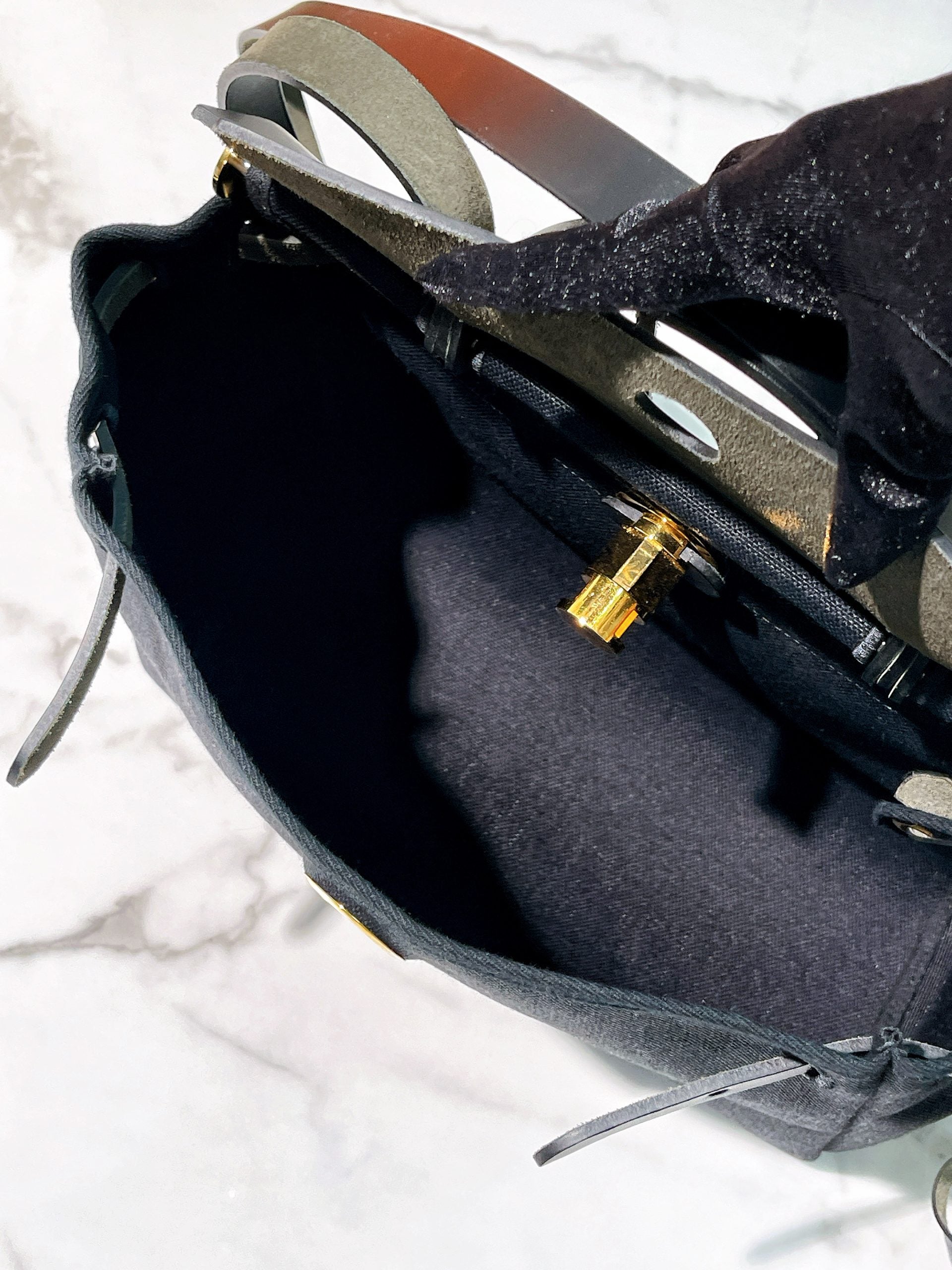 HERMES HERBAG 31, Noir/Gold