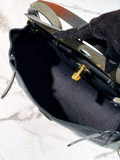 HERMES HERBAG 31, Noir/Gold