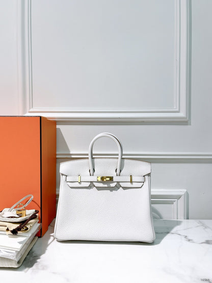 HERMES BIRKIN 25, Gris Pale/Gold