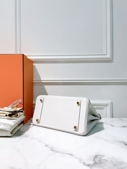 HERMES BIRKIN 25, Gris Pale/Gold