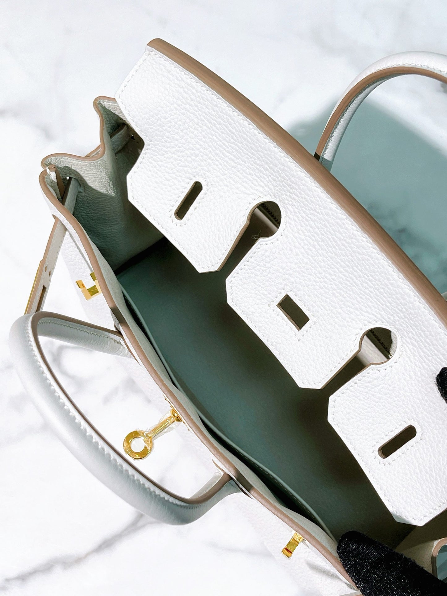 HERMES BIRKIN 25, Gris Pale/Gold