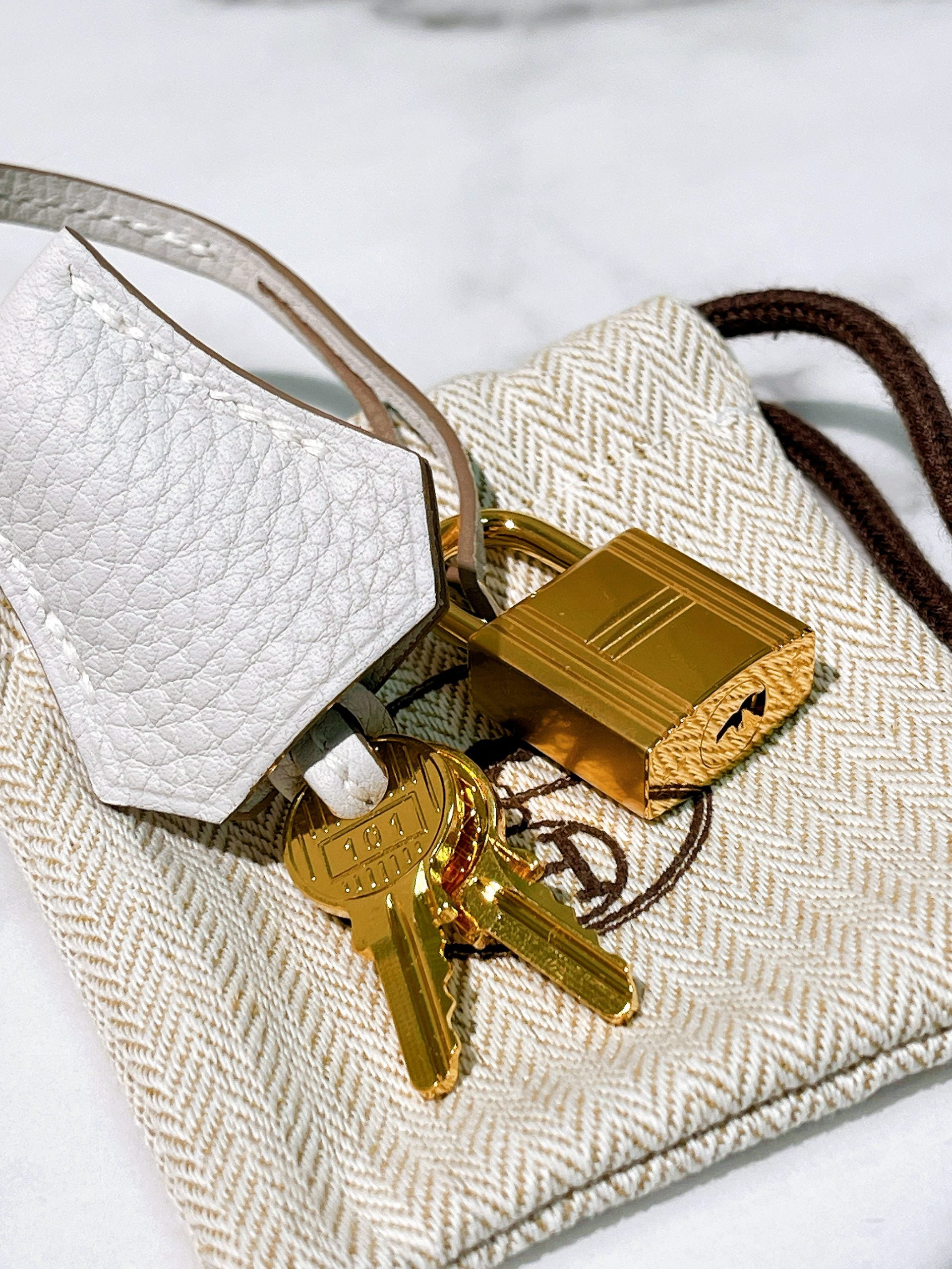 HERMES BIRKIN 25, Gris Pale/Gold