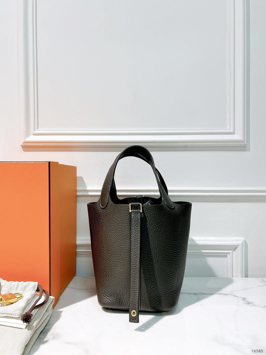 HERMES PICOTIN 18, Dark Bronze/Gold