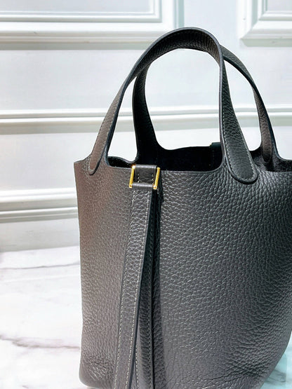HERMES PICOTIN 18, Dark Bronze/Gold