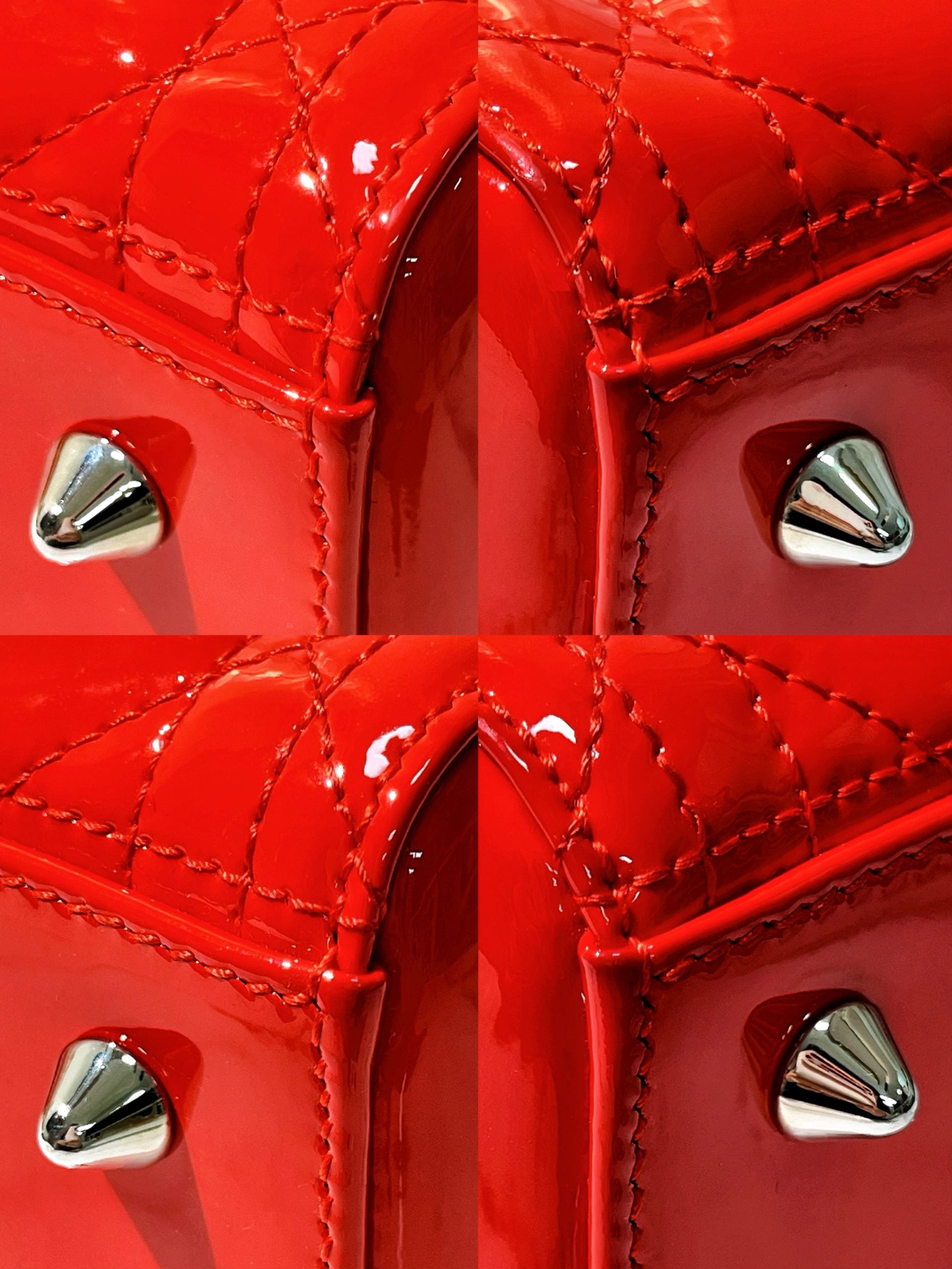 DIOR MEDIUM LADY DIOR, Red/Gold