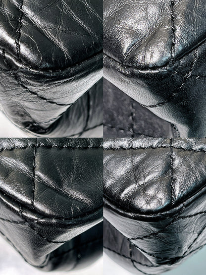 CHANEL 2.55 LARGE, Black/Silver