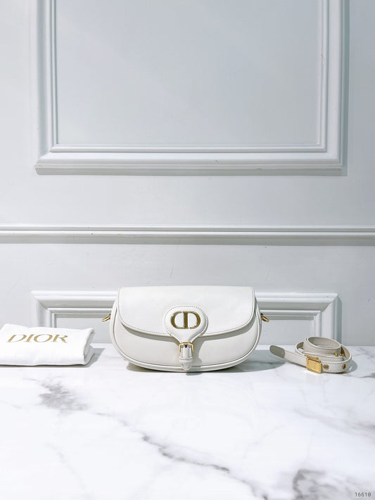 DIOR BOBBY EAST-WEST BAG, White/Gold