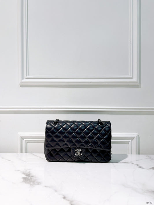 CHANEL CLASSIC FLAP, Midnight Blue/Silver