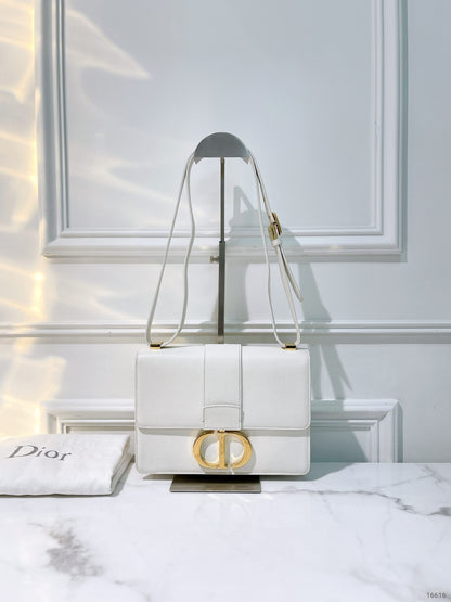 DIOR MONTAIGNE BAG, White/Gold