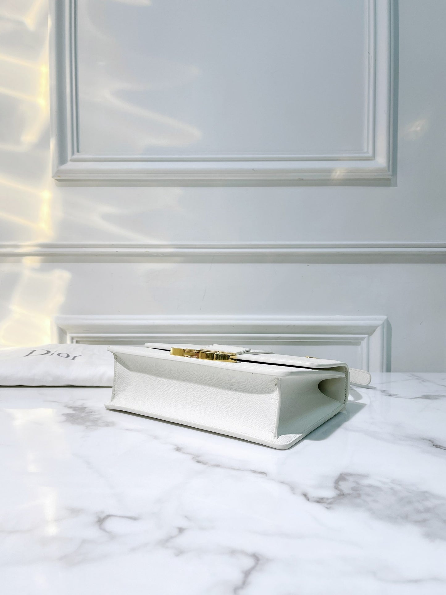 DIOR MONTAIGNE BAG, White/Gold