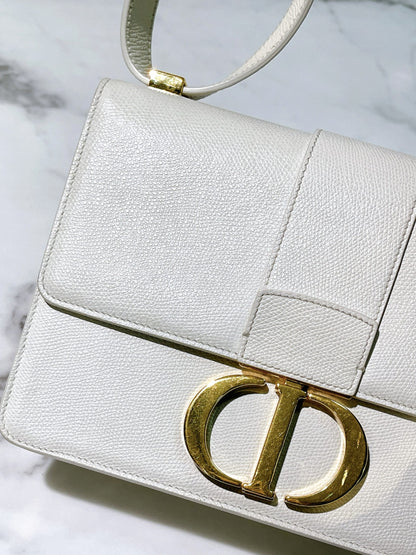 DIOR MONTAIGNE BAG, White/Gold
