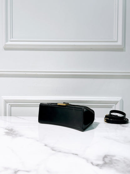 BALENCIAGA HOURGLASS XS, Black/Gold