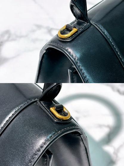 BALENCIAGA HOURGLASS XS, Black/Gold