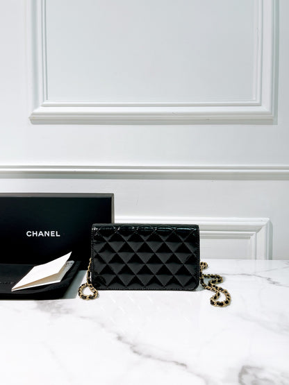 CHANEL 24B MINI WOC, Black/Gold