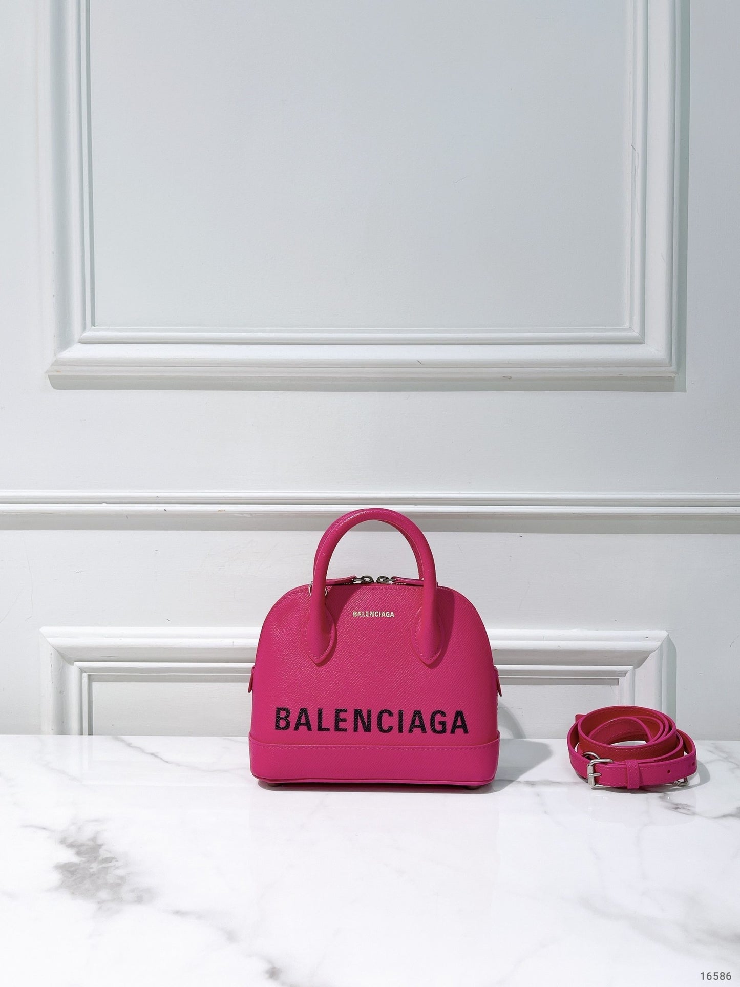BALENCIAGA MINI VILLE, Pink/Silver