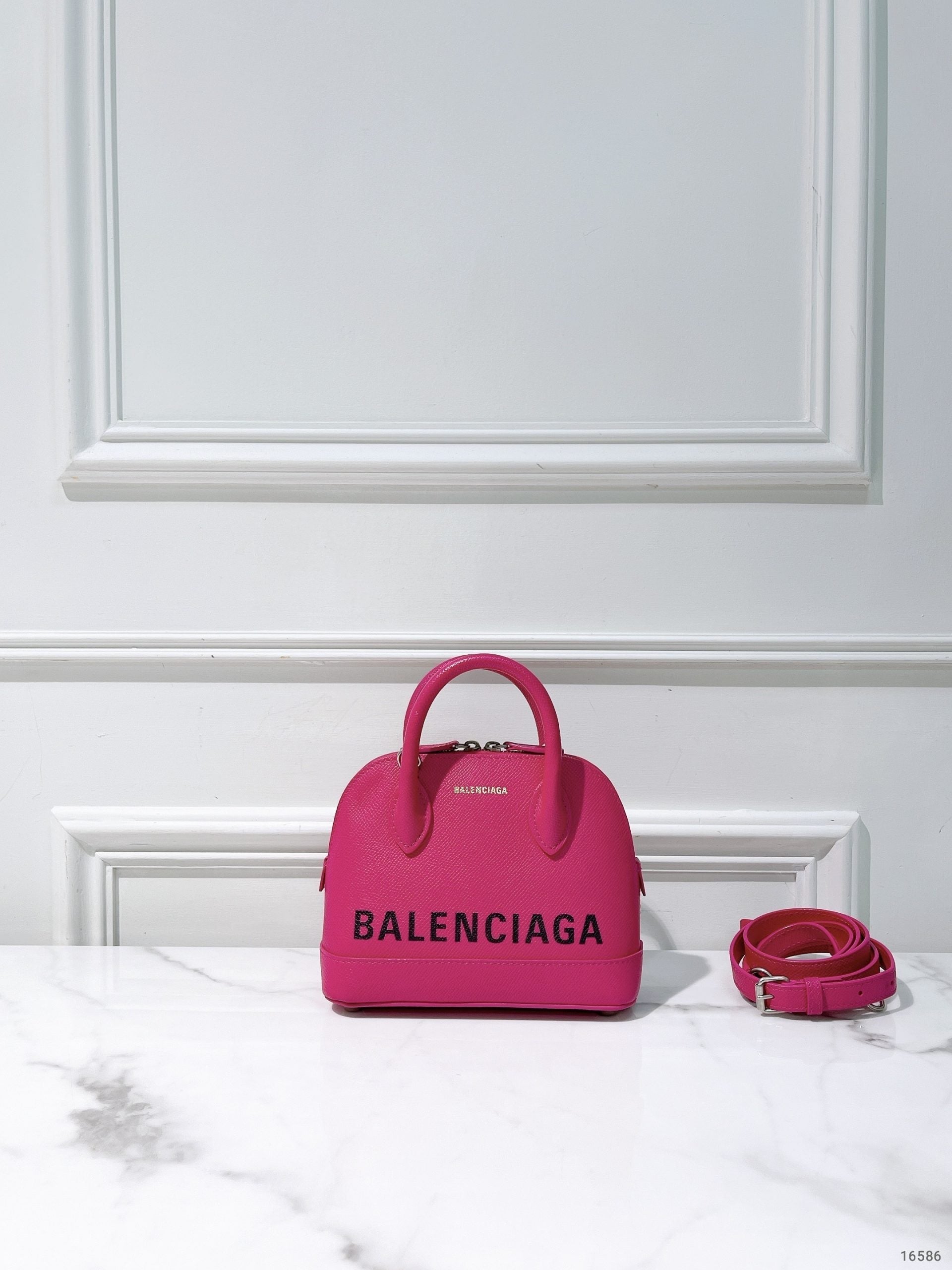 BALENCIAGA MINI VILLE, Pink/Silver