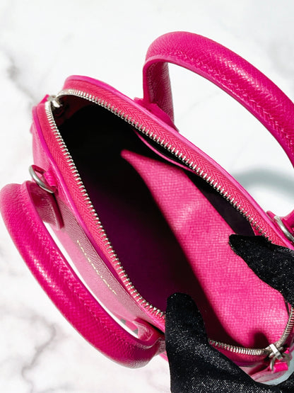 BALENCIAGA MINI VILLE, Pink/Silver