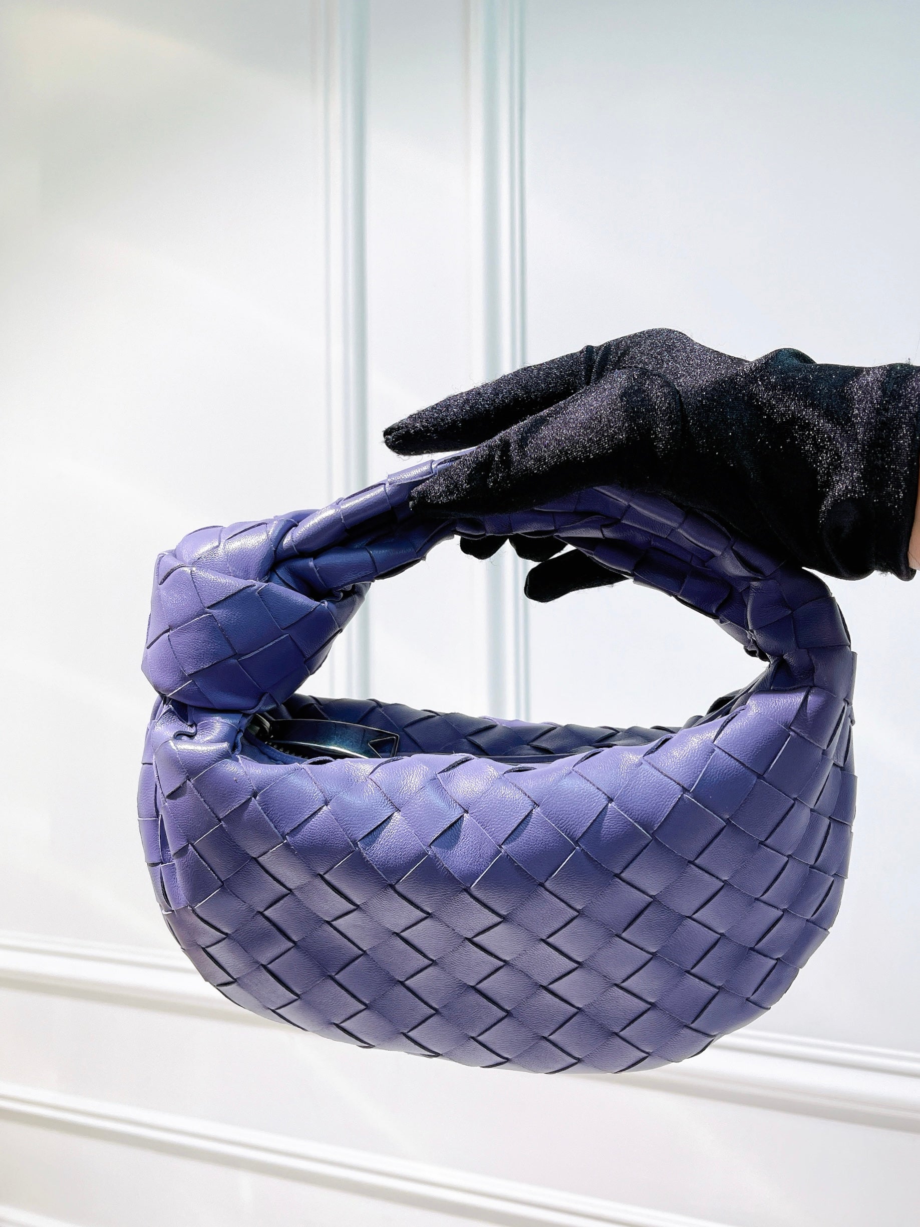 BOTTEGA VENETA MINI JODIE, Purple/Silver