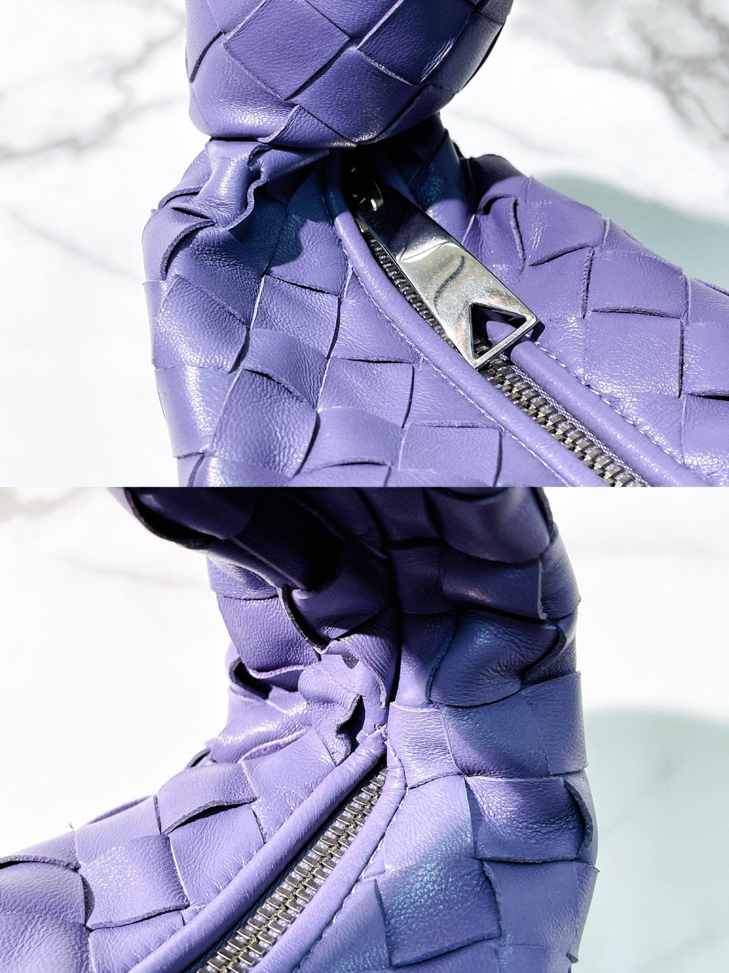 BOTTEGA VENETA MINI JODIE, Purple/Silver