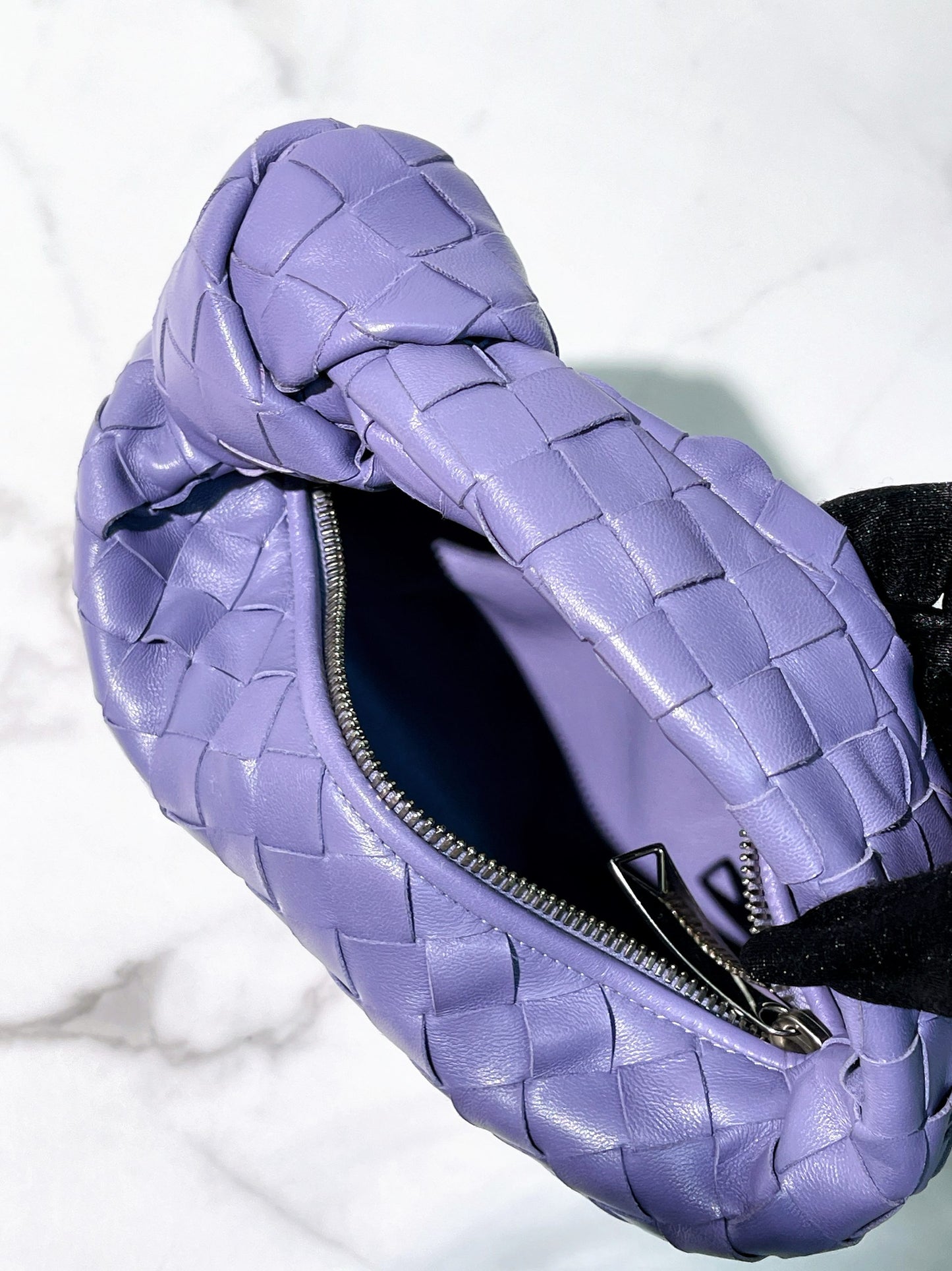 BOTTEGA VENETA MINI JODIE, Purple/Silver