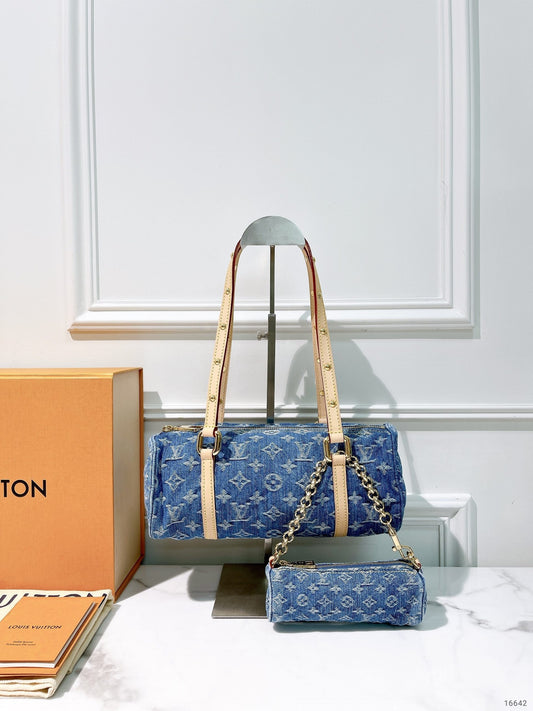LV PAPILLON SET, Monogram Denim
