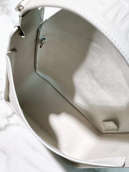 BALENCIAGA TOOL 2.0 SMALL TOTE, White/Silver