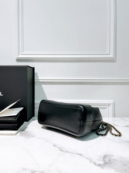 CHANEL GABRIELLE BACKPACK, Black/Silver