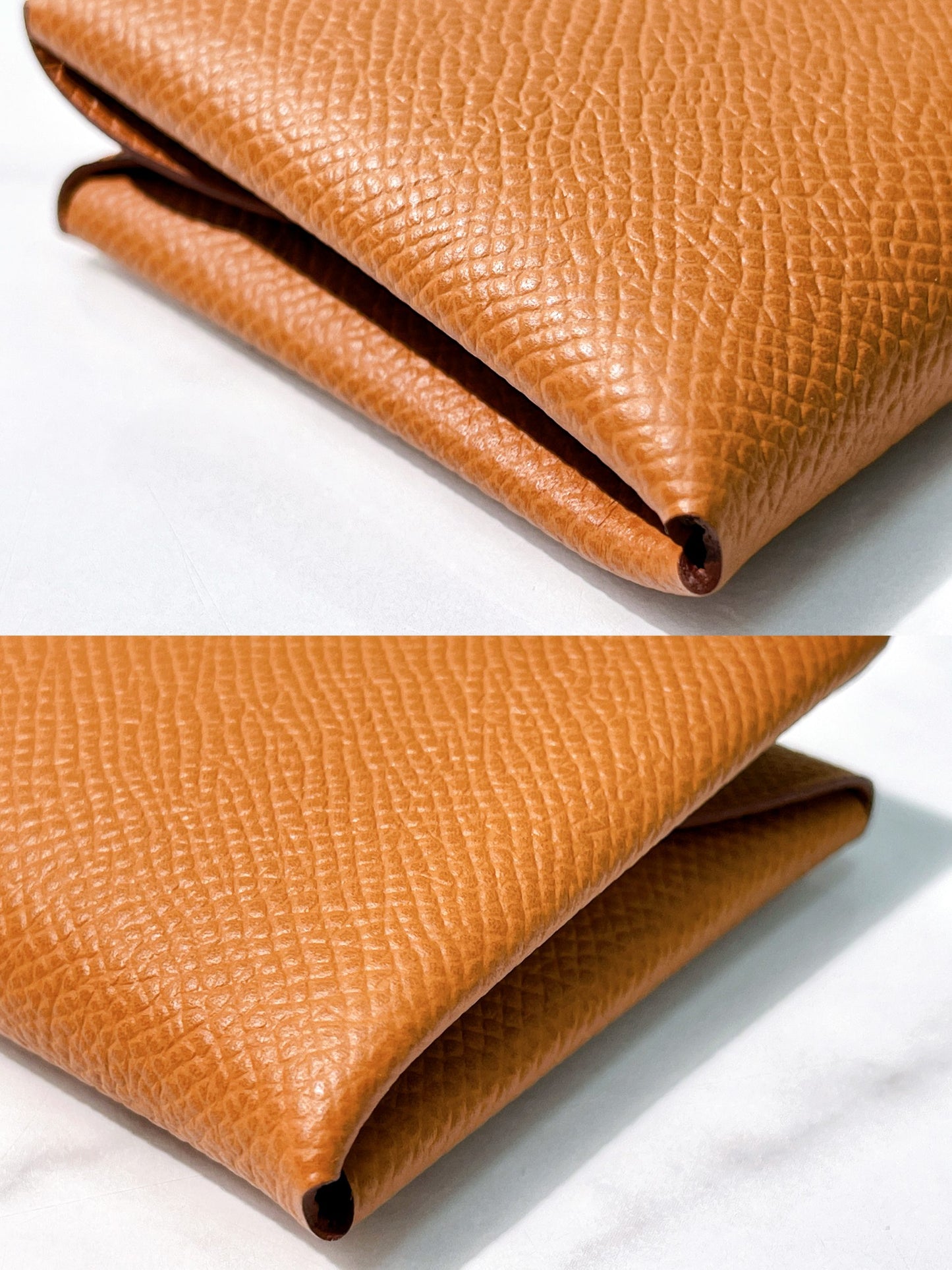 HERMES CALVI DUO CARD HOLDER, Gold/Silver