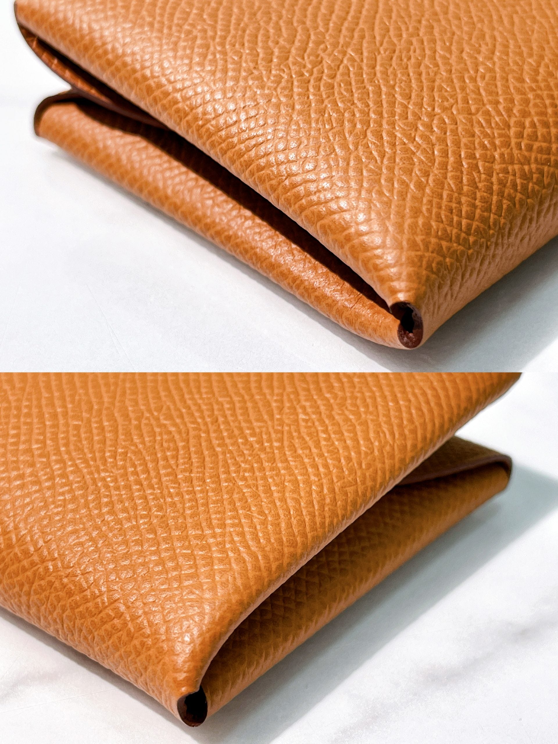 HERMES CALVI DUO CARD HOLDER, Gold/Silver