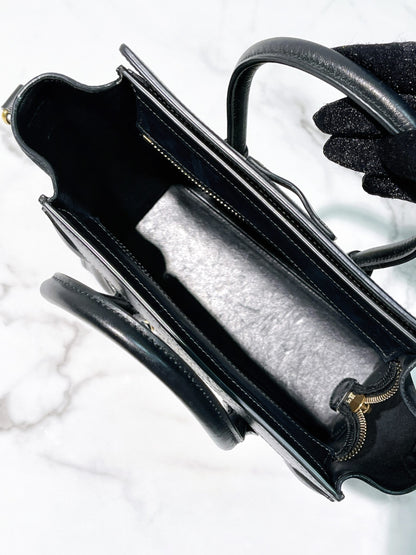 CELINE NANO LUGGAGE, Black/White