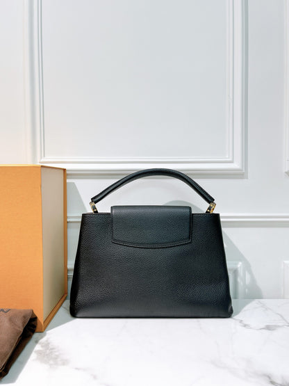 LV CAPUCINES GM, Black/Gold